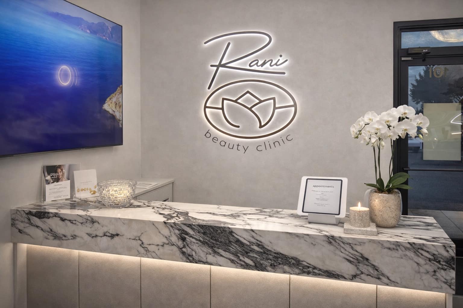 Rani Beauty Clinic treatment space in Renton